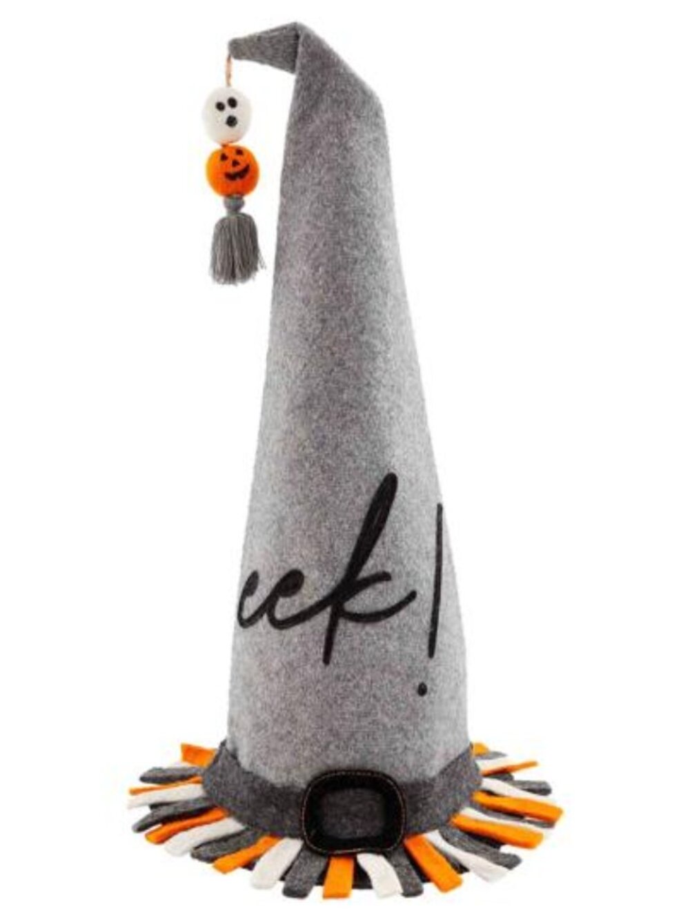 $25 MUD PIE HALLOWEEN EEK! 90% WOOL WITCH HAT 19x14 RETIRED HIGH QUAL DECOR NEW!